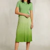 Hot River Woods Groene degradé midi rok -