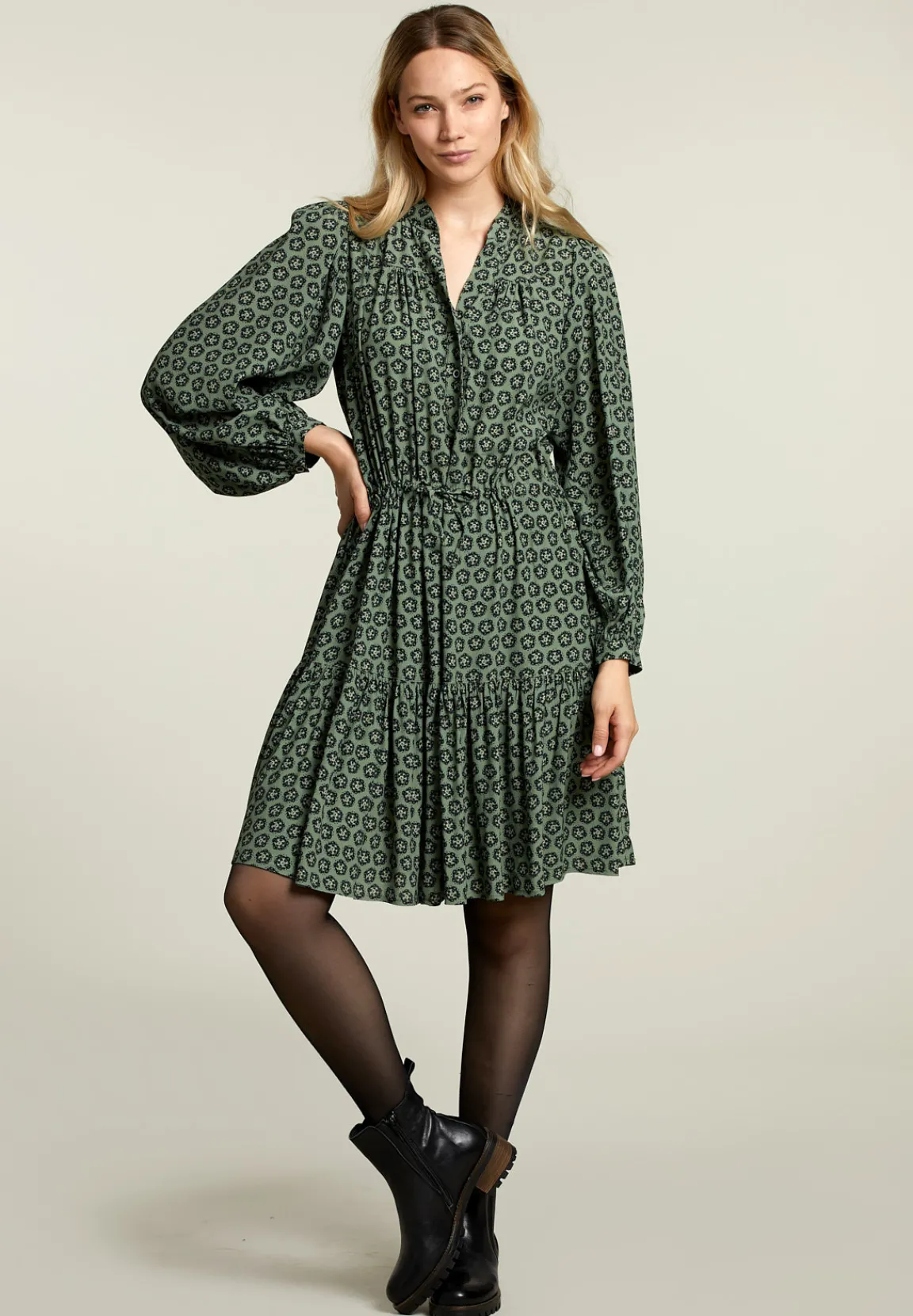 Clearance River Woods Groene fantasiejurk V-hals -