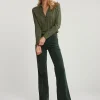 Outlet River Woods Groene fluwelen broek 2 opgestikte zakken -