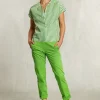 Sale River Woods Groene katoenen broek elastische taille -