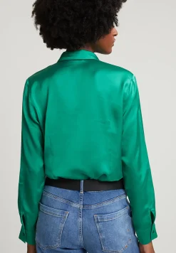 Fashion River Woods Groene klassieke blouse -