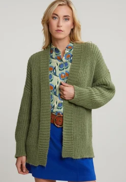 Clearance River Woods Groene korte V-hals cardigan -