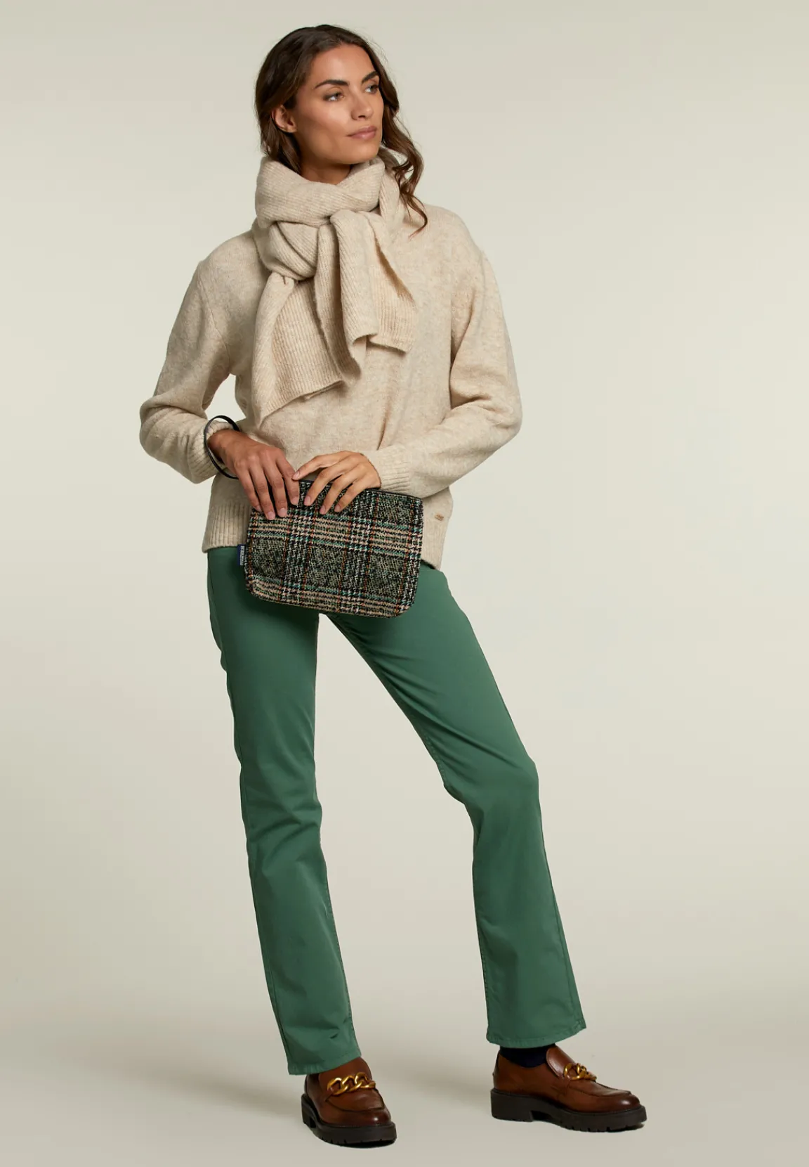 Clearance River Woods Groene lange broek 5-zakken -