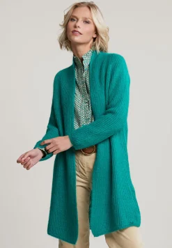 New River Woods Groene lange cardigan lange mouwen -