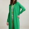 Fashion River Woods Groene lange cardigan lange mouwen -