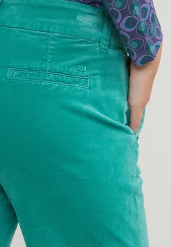 Discount River Woods Groene lange fluwelen broek -