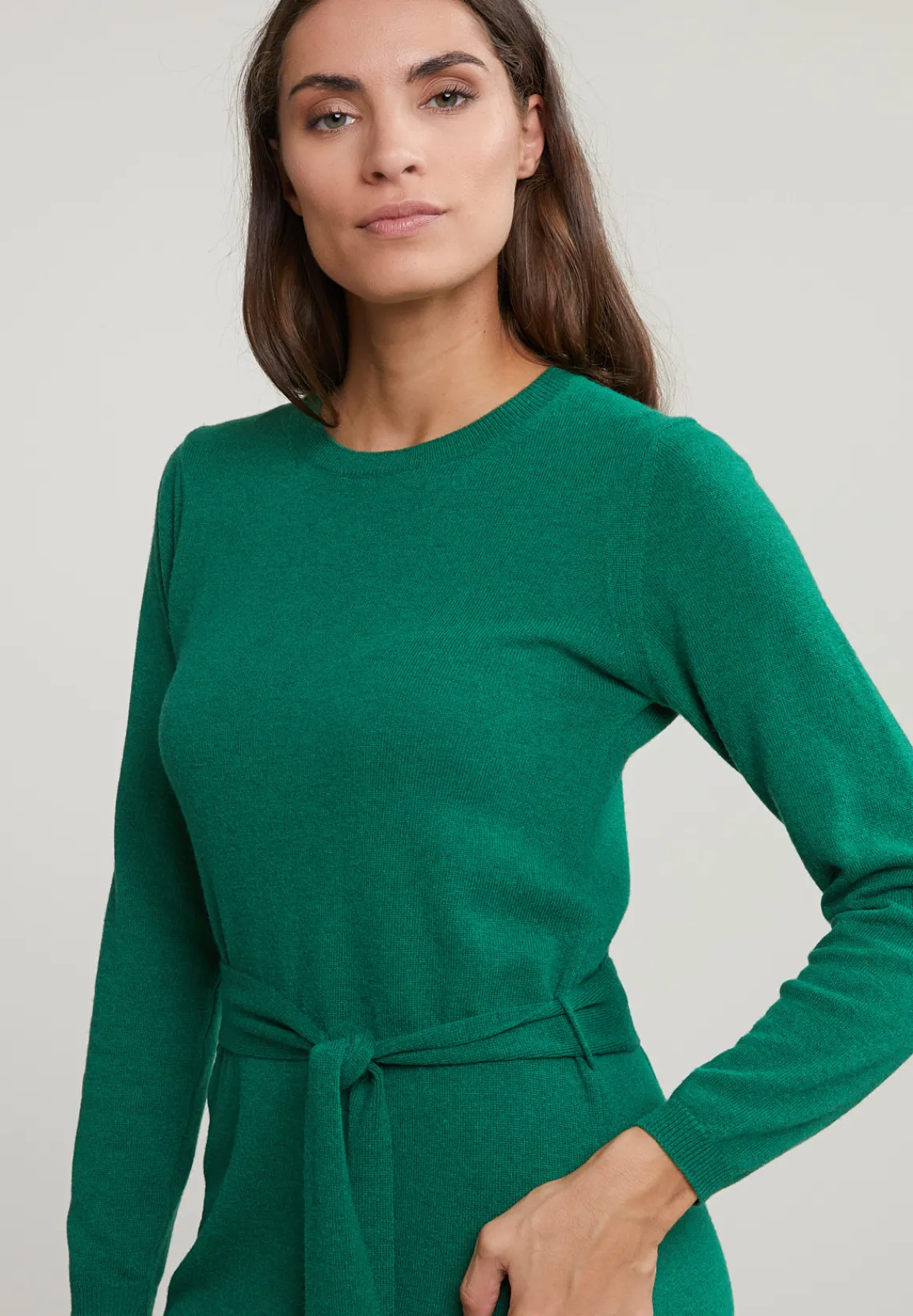 Clearance River Woods Groene lange jurk met riem -