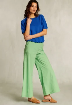 Clearance River Woods Groene lange wijde broek -
