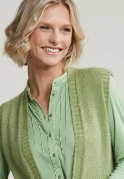 Outlet River Woods Groene mouwloze V-hals cardigan -