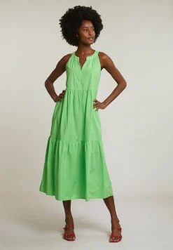 Clearance River Woods Groene mouwloze V-hals jurk -