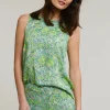 Hot River Woods Groene mouwloze viscose blouse -