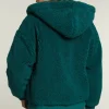 Best River Woods Groene oversized bomberjack met kap -