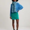 Hot River Woods Groene ribfluwelen korte rok -