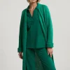 Clearance River Woods Groene V-hals cardigan lange mouwen -
