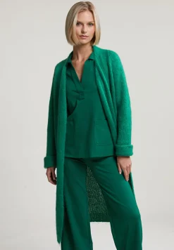 Clearance River Woods Groene V-hals cardigan lange mouwen -
