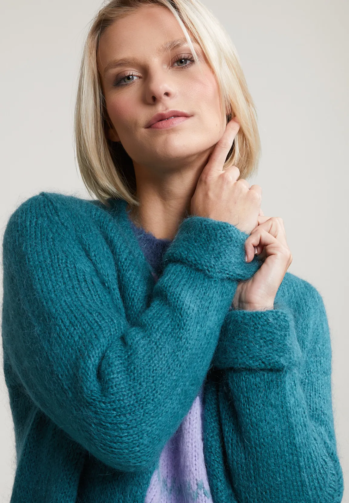 Sale River Woods Groene V-hals cardigan lange mouwen -