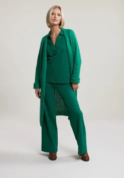 Clearance River Woods Groene V-hals cardigan lange mouwen -