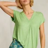 Clearance River Woods Groene V-hals T-shirt korte mouwen -