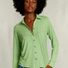 New River Woods Groene viscose T-shirt met zak -