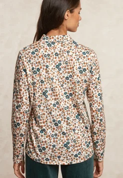 Online River Woods Jersey fantasie V-hals blouse oranje/groen -