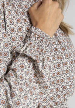 New River Woods Jurk met smokwerk in multi -