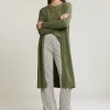 New River Woods Kaki lange cardigan lange mouwen -