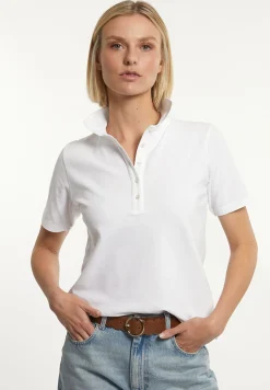 Hot River Woods Katoenen basic polo korte mouwen wit -