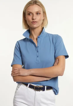 New River Woods Katoenen basic polo korte mouwen blauw -