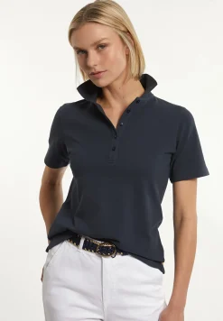 Discount River Woods Katoenen basic polo korte mouwen navy blue -