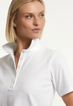 Hot River Woods Katoenen basic polo korte mouwen  wit -