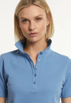 New River Woods Katoenen basic polo korte mouwen blauw -