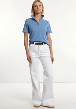New River Woods Katoenen basic polo korte mouwen blauw -