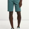 Best River Woods Katoenen basic stretch chinoshort opal green -