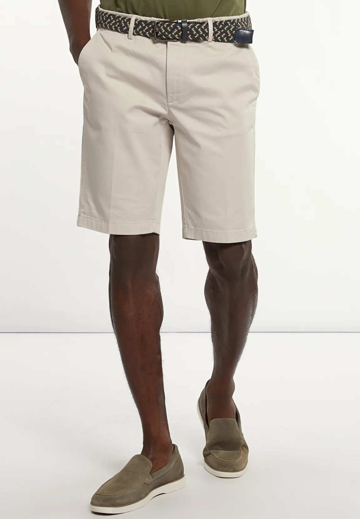 Discount River Woods Katoenen basic stretch chinoshort lt sand -