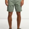 Clearance River Woods Katoenen basic stretch chinoshort moss -