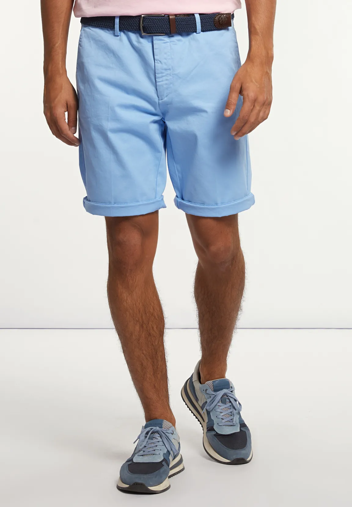 New River Woods Katoenen basic stretch chinoshort porcelaine -