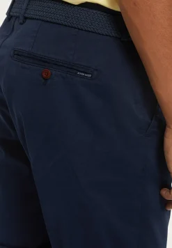 New River Woods Katoenen basic stretch chinoshort navy -