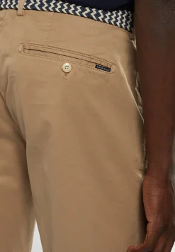 Sale River Woods Katoenen basic stretch chinoshort wheat -