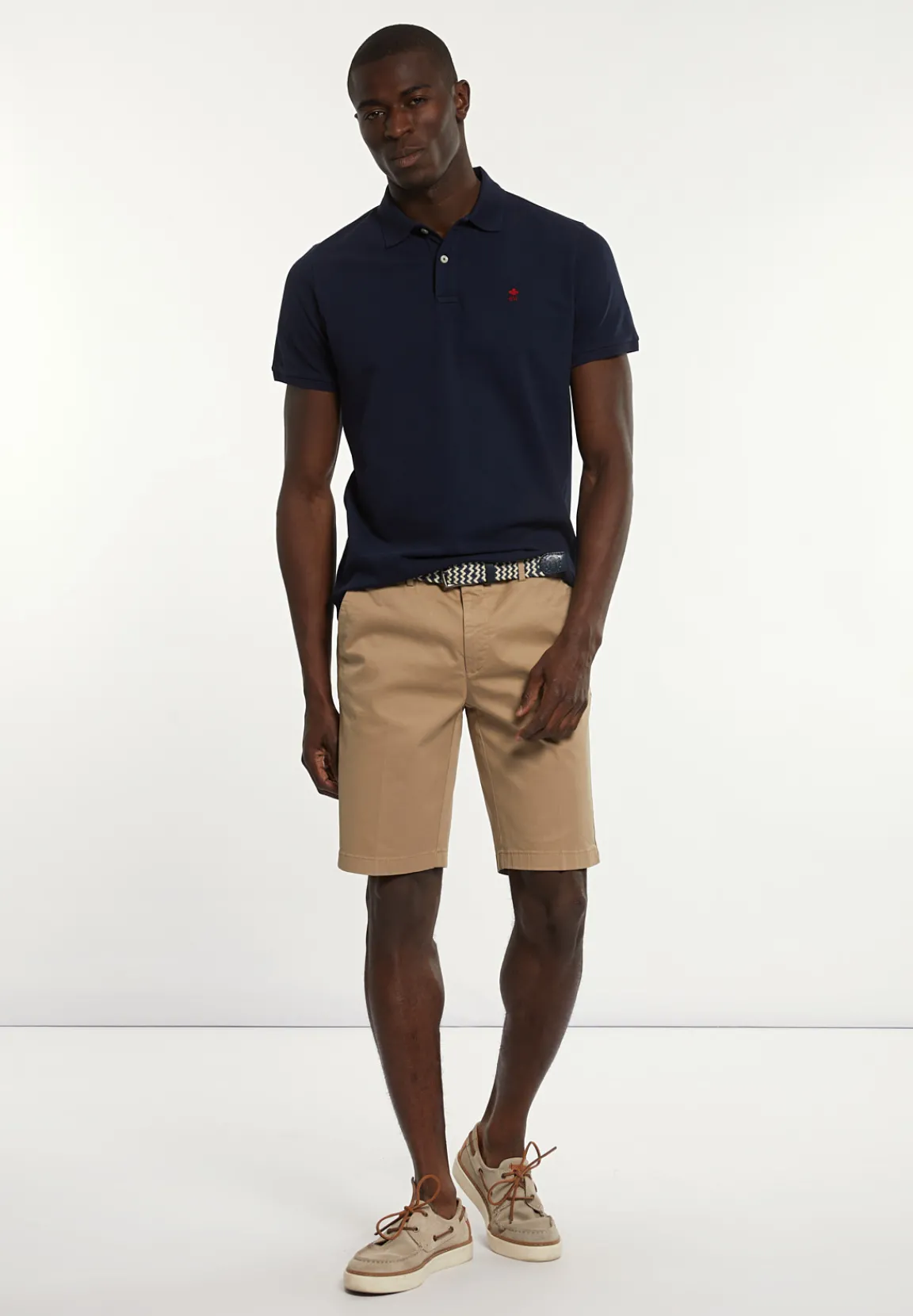 Sale River Woods Katoenen basic stretch chinoshort wheat -