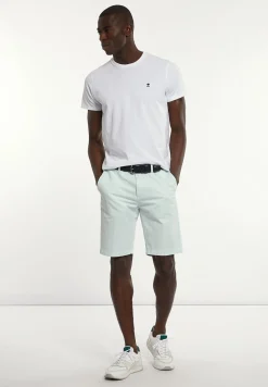 Hot River Woods Katoenen basic stretch chinoshort mintgroen -