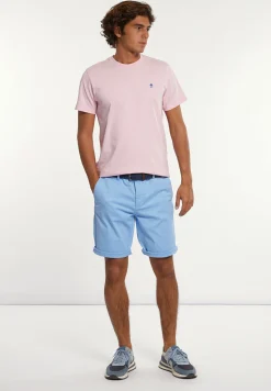 New River Woods Katoenen basic stretch chinoshort porcelaine -