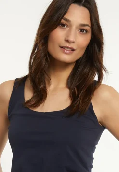 Online River Woods Katoenen basic stretch top navy -