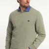 Outlet River Woods Katoenen basic trui ronde hals jade mix -