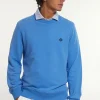 Sale River Woods Katoenen basic trui ronde hals soft azure -