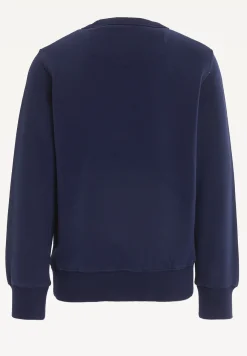 Best River Woods Katoenen basic trui ronde hals midnight blue -