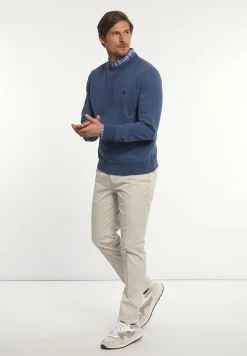 Online River Woods Katoenen basic trui ronde hals dk moonlight mix -