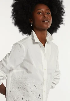 Discount River Woods Katoenen boxy geborduurde blouse écru -