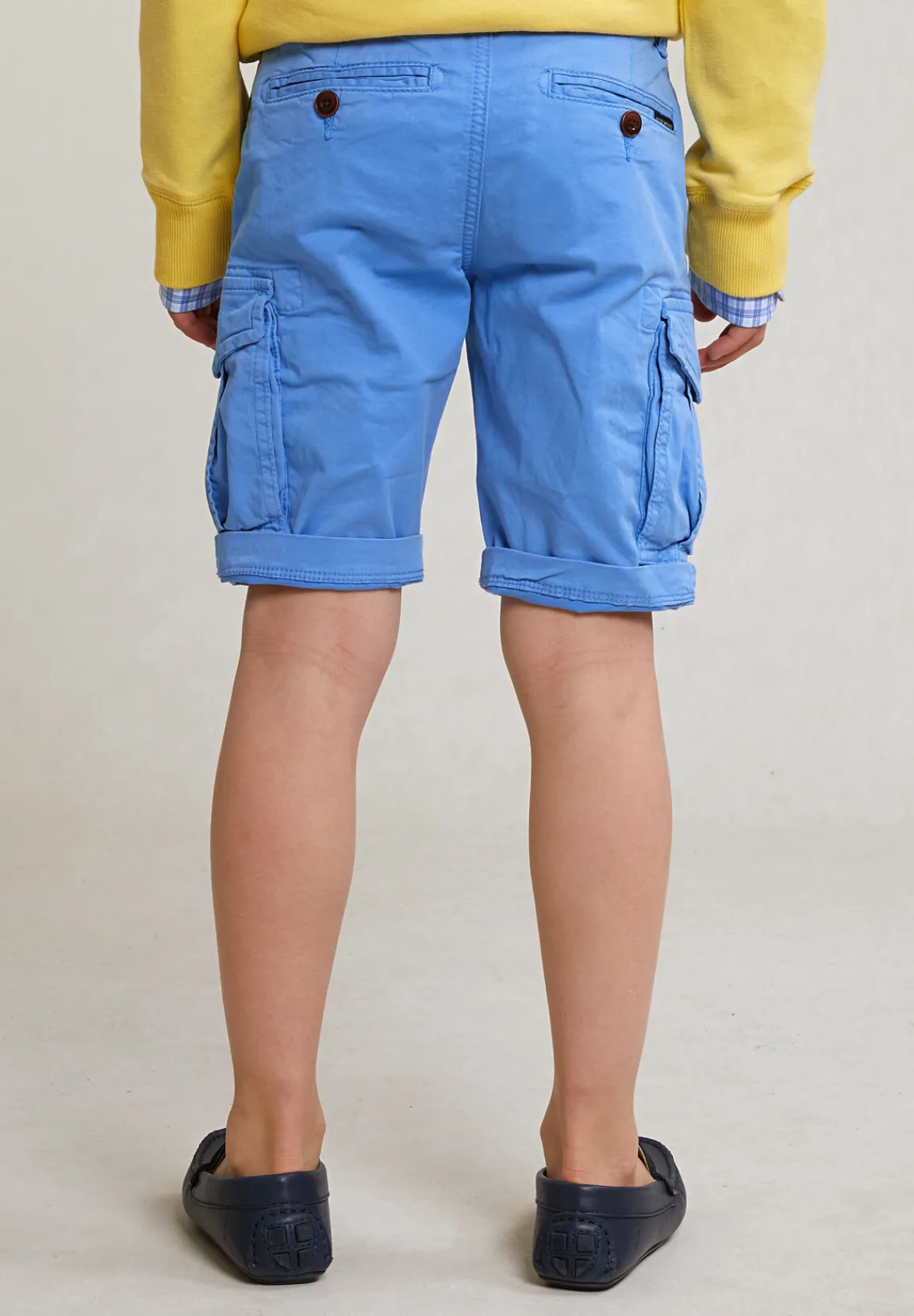 Clearance River Woods Katoenen cargo short stretch faience -