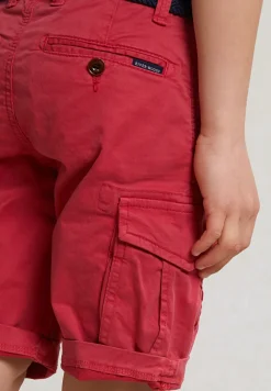 Outlet River Woods Katoenen cargo short stretch bloody mary -