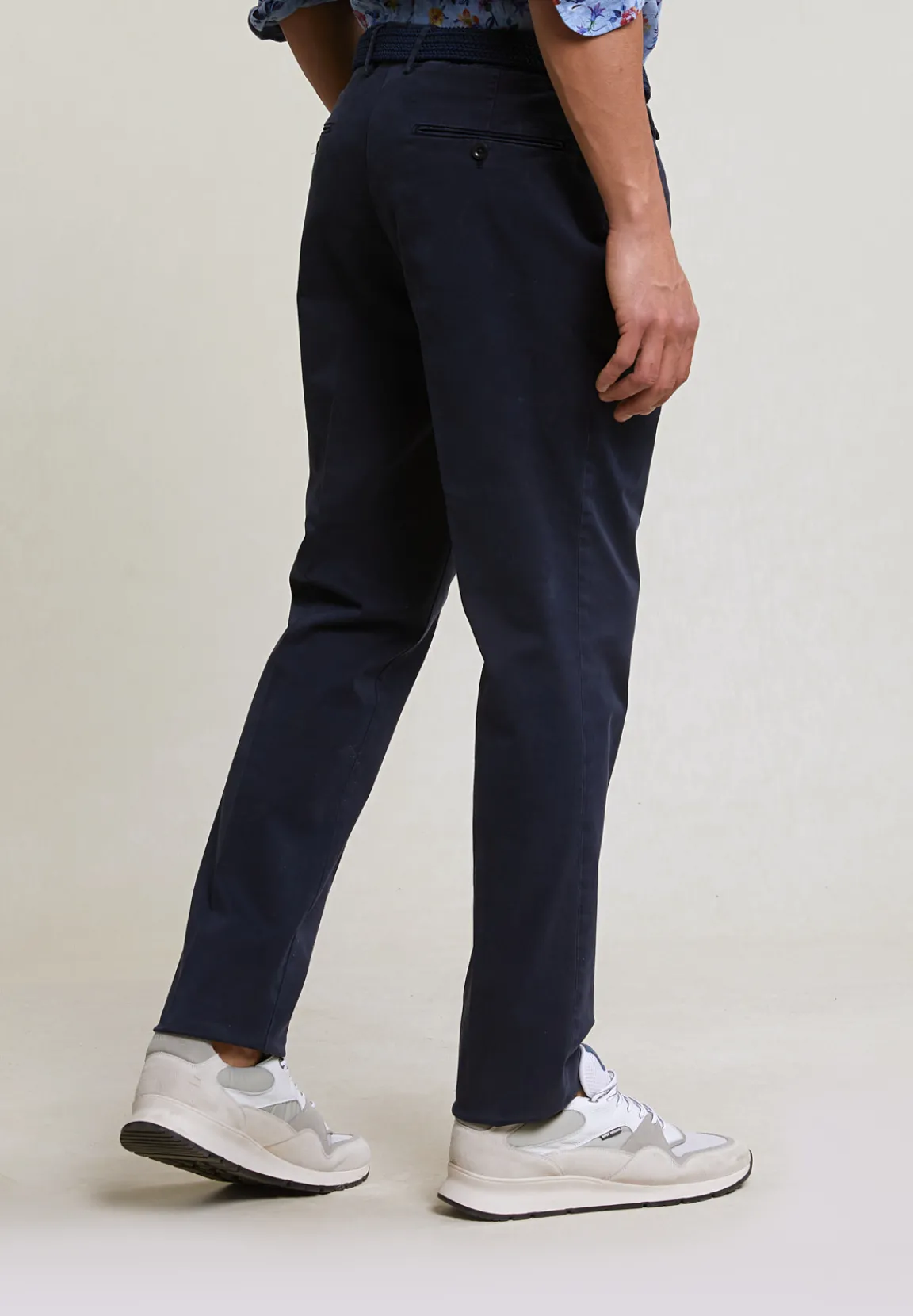 Fashion River Woods Katoenen chinobroek stretch navy -